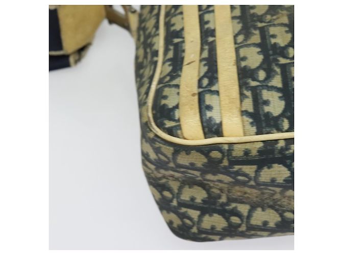 Christian Dior Trotter Canvas Schultertasche Navy Silber Authentisch gh726 Marineblau - Ansicht 15