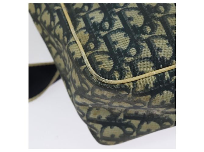Christian Dior Trotter Canvas Schultertasche Navy Silber Authentisch gh726 Marineblau - Ansicht 16