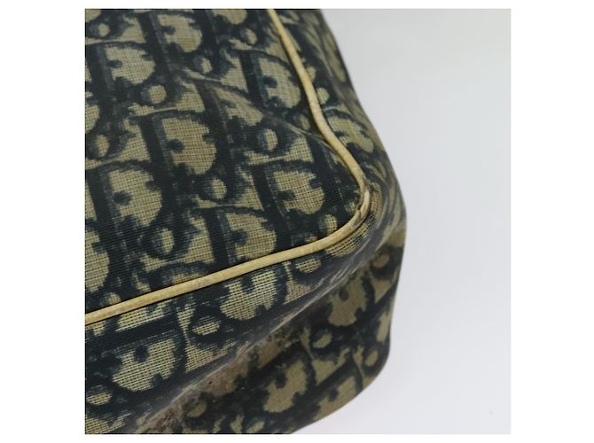 Christian Dior Trotter Canvas Schultertasche Navy Silber Authentisch gh726 Marineblau - Ansicht 17
