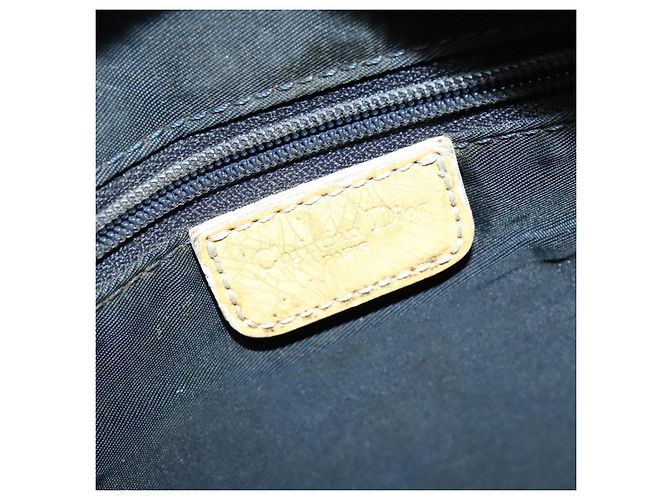 Christian Dior Trotter Canvas Schultertasche Navy Silber Authentisch gh726 Marineblau - Ansicht 18