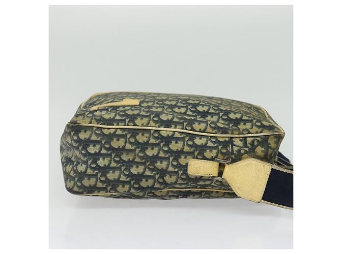 Christian Dior Trotter Canvas Schultertasche Navy Silber Authentisch gh726 Marineblau - Ansicht 4