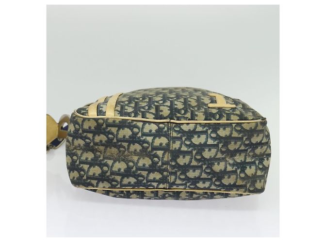 Christian Dior Trotter Canvas Schultertasche Navy Silber Authentisch gh726 Marineblau - Ansicht 5