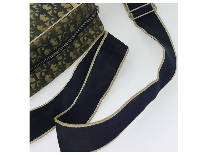 Christian Dior Trotter Canvas Schultertasche Navy Silber Authentisch gh726 Marineblau - Ansicht 7