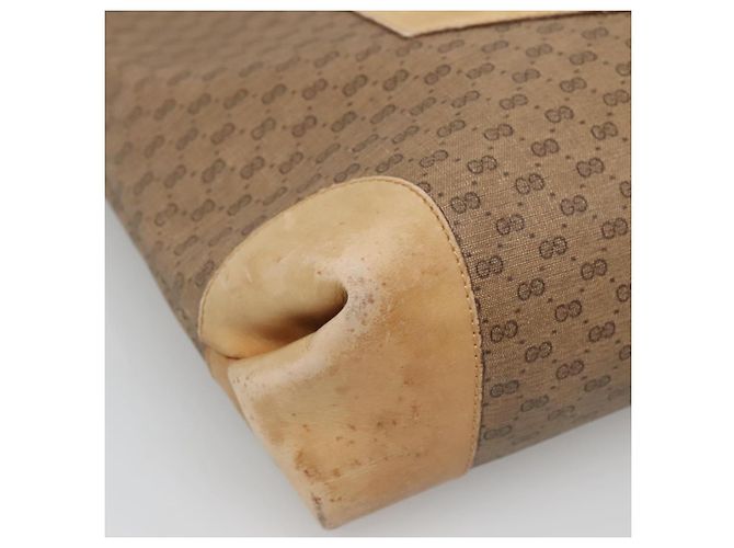 Bolso Sherry Line de PVC Beige Micro GG Supreme Web de GUCCI 904 002 0222 Auth ti3393 - vue 15