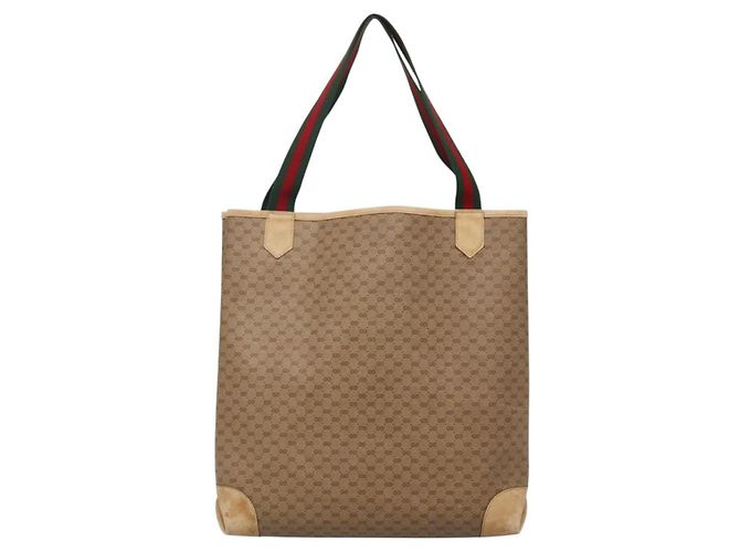 Bolso Sherry Line de PVC Beige Micro GG Supreme Web de GUCCI 904 002 0222 Auth ti3393 - vue 2