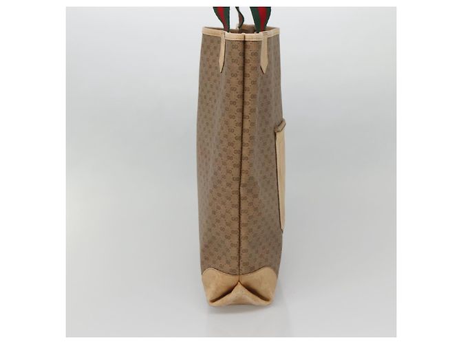 Bolso Sherry Line de PVC Beige Micro GG Supreme Web de GUCCI 904 002 0222 Auth ti3393 - vue 3