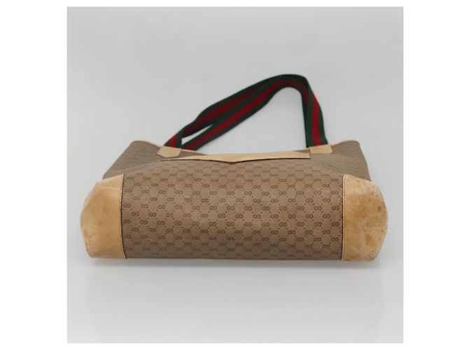 Bolso Sherry Line de PVC Beige Micro GG Supreme Web de GUCCI 904 002 0222 Auth ti3393 - vue 5