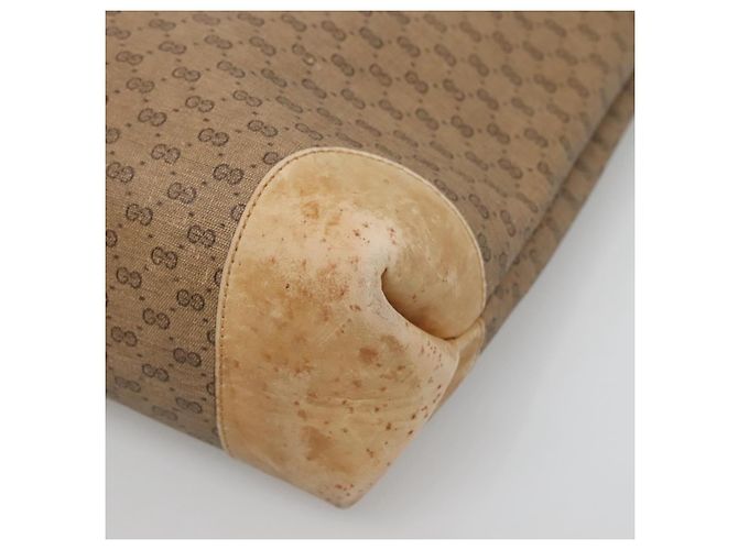 Bolso Sherry Line de PVC Beige Micro GG Supreme Web de GUCCI 904 002 0222 Auth ti3393 - vue 8
