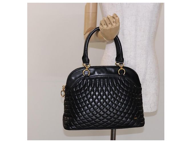 BALLY Borsa a mano in pelle nera e oro Auth yk19321 Nero D'oro - vista 21