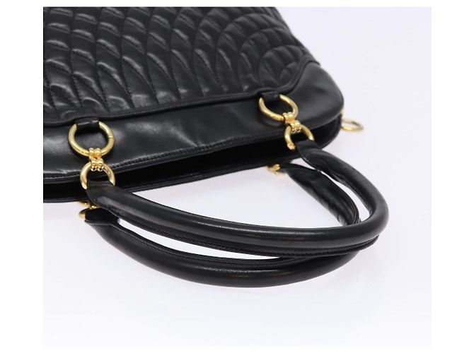 BALLY Borsa a mano in pelle nera e oro Auth yk19321 Nero D'oro - vista 7