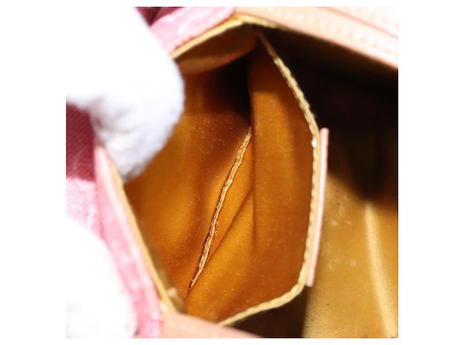 Bulgari Borsa a mano BVLGARI Logo Mania Be Zero One in tela rossa e oro Auth BA5419 Rosso D'oro - vista 20