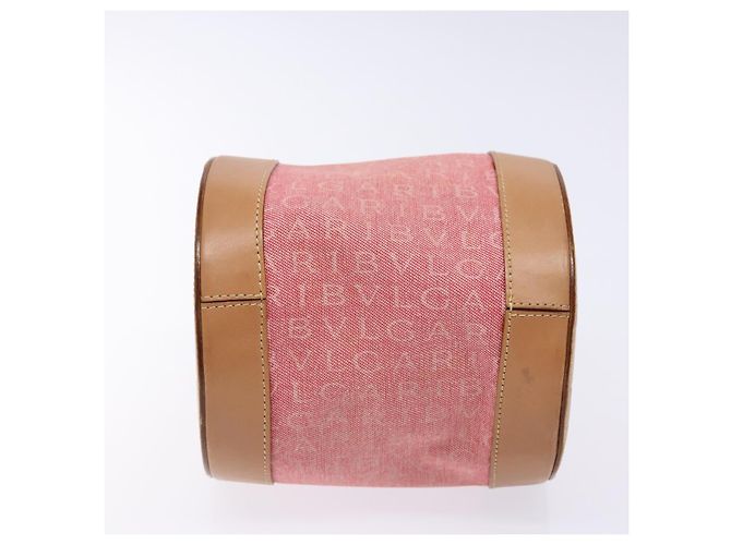 Bulgari Borsa a mano BVLGARI Logo Mania Be Zero One in tela rossa e oro Auth BA5419 Rosso D'oro - vista 5