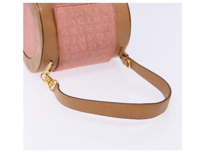 Bulgari Borsa a mano BVLGARI Logo Mania Be Zero One in tela rossa e oro Auth BA5419 Rosso D'oro - vista 7