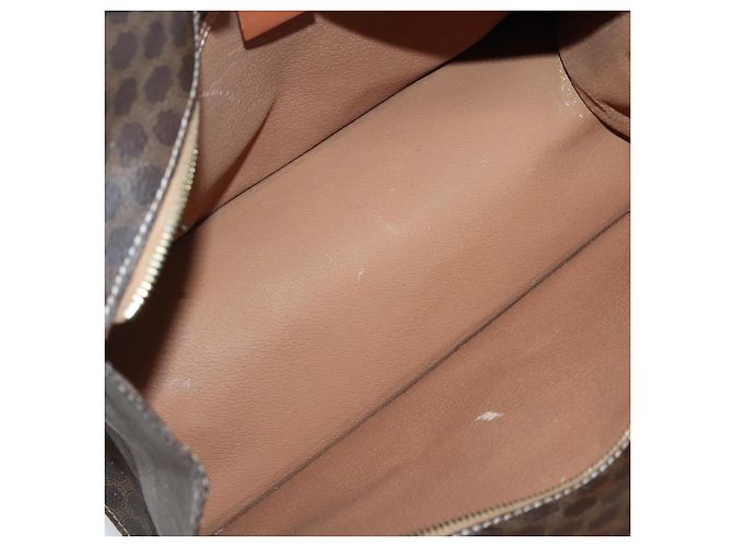 Céline Borsa a mano in tela Macadam CELINE in pelle PVC marrone oro Auth ep10408 D'oro - vista 10