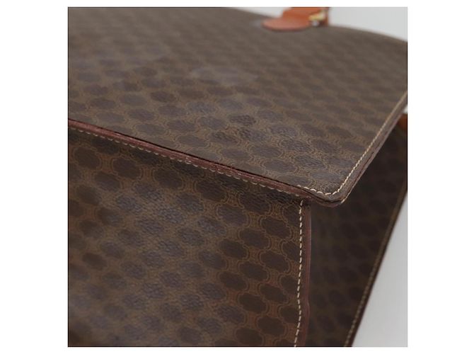 Céline Borsa a mano in tela Macadam CELINE in pelle PVC marrone oro Auth ep10408 D'oro - vista 16