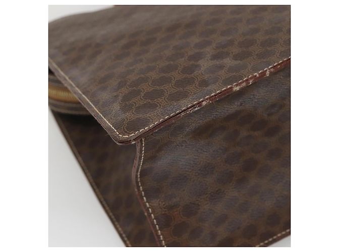 Céline Borsa a mano in tela Macadam CELINE in pelle PVC marrone oro Auth ep10408 D'oro - vista 17
