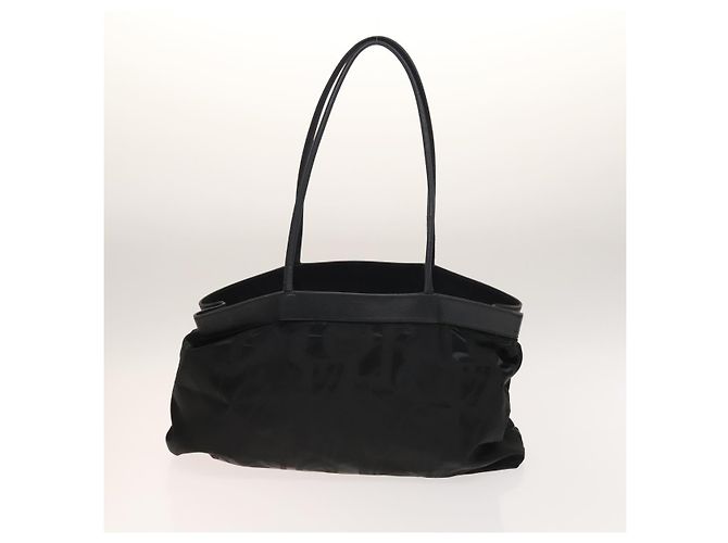 Borsa a mano Gancini in nylon 2 pezzi nera Auth bs28917 di Salvatore Ferragamo Nero - vista 3