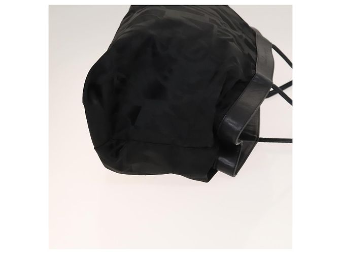 Borsa a mano Gancini in nylon 2 pezzi nera Auth bs28917 di Salvatore Ferragamo Nero - vista 4
