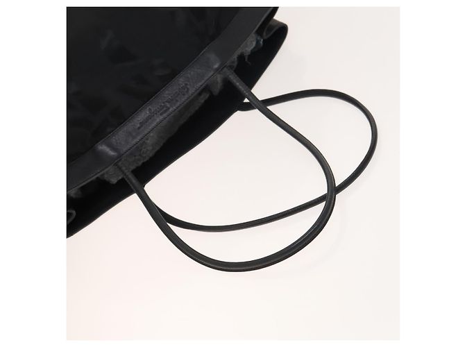 Borsa a mano Gancini in nylon 2 pezzi nera Auth bs28917 di Salvatore Ferragamo Nero - vista 5