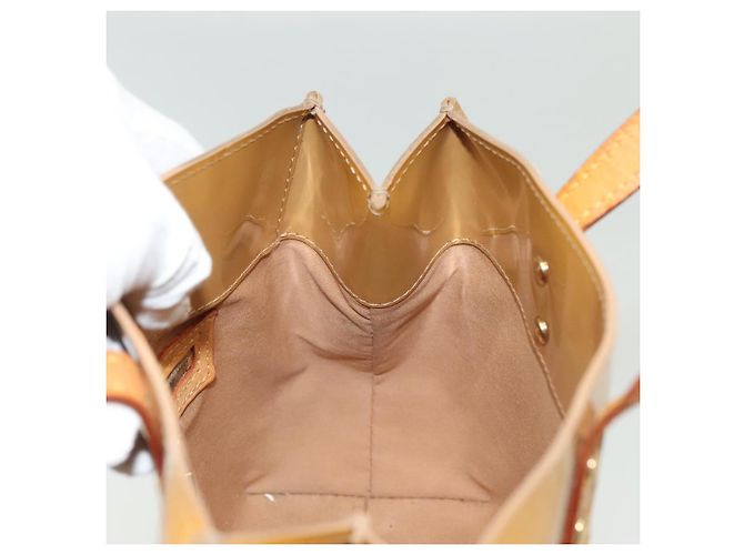 LOUIS VUITTON Borsa a Mano Monogram Vernis Reade PM Noisette M91334 LV Auth SW1451 Nocciola - vista 19