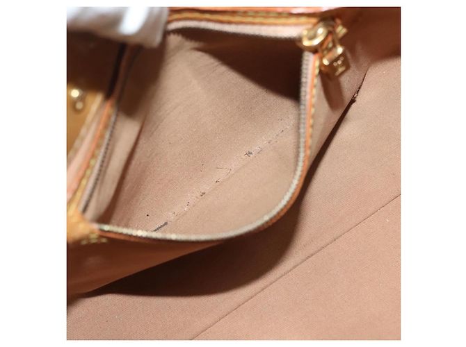 LOUIS VUITTON Borsa a Mano Monogram Vernis Reade PM Noisette M91334 LV Auth SW1451 Nocciola - vista 21