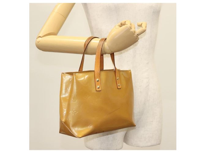 LOUIS VUITTON Borsa a Mano Monogram Vernis Reade PM Noisette M91334 LV Auth SW1451 Nocciola - vista 22