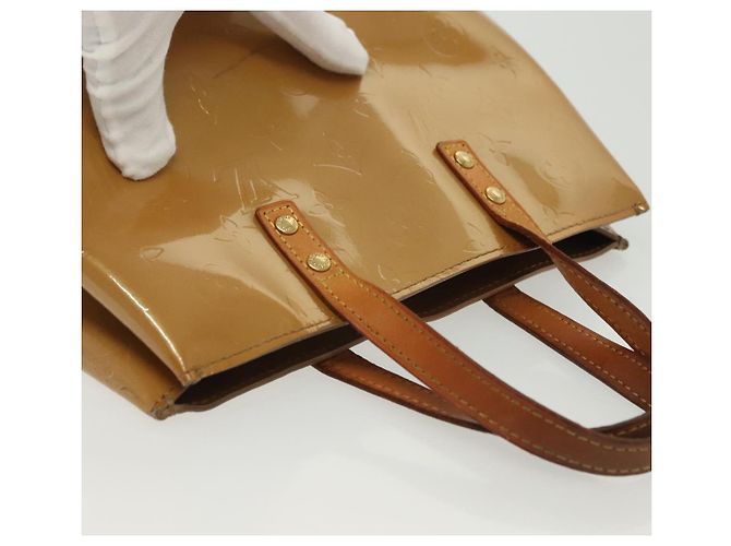 LOUIS VUITTON Borsa a Mano Monogram Vernis Reade PM Noisette M91334 LV Auth SW1451 Nocciola - vista 7