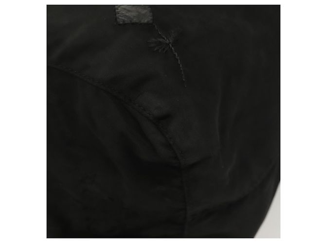 PRADA Borsa a mano in nylon nero argento Auth hk2902 - vista 15