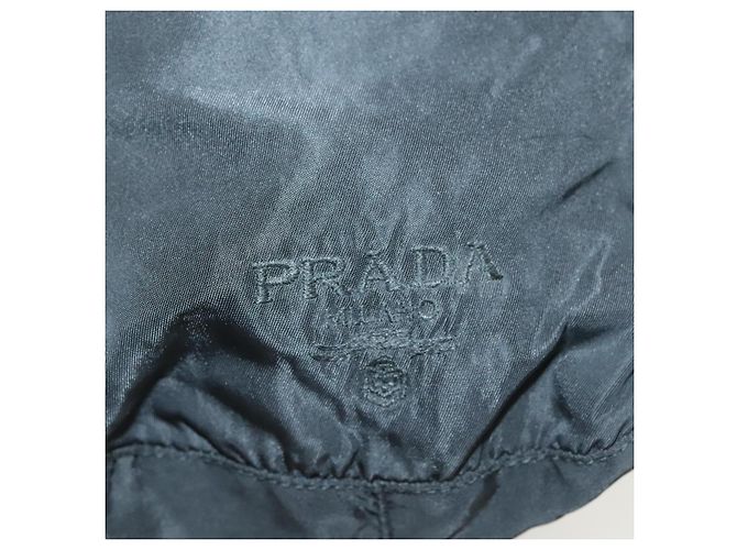 PRADA Borsa a mano in nylon nero argento Auth hk2902 - vista 17