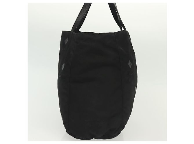 PRADA Borsa a mano in nylon nero argento Auth hk2902 - vista 4