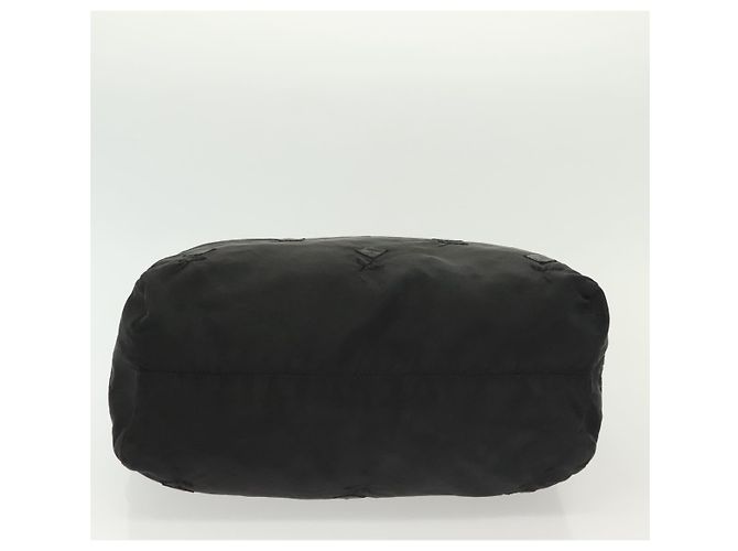 PRADA Borsa a mano in nylon nero argento Auth hk2902 - vista 5