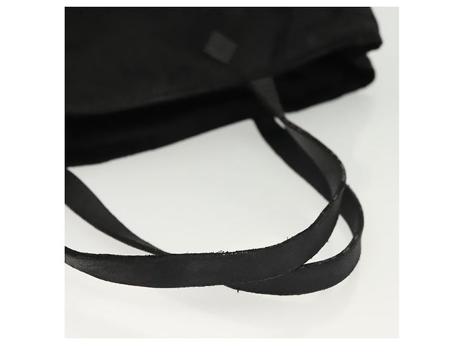 PRADA Borsa a mano in nylon nero argento Auth hk2902 - vista 7