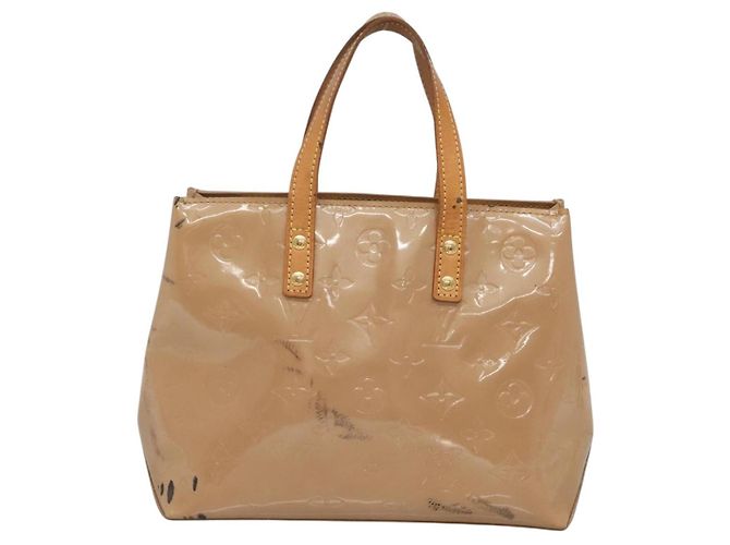 LOUIS VUITTON Borsa a Mano Monogram Vernis Reade PM Noisette M91334 LV Auth 140863 Nocciola - vista 13