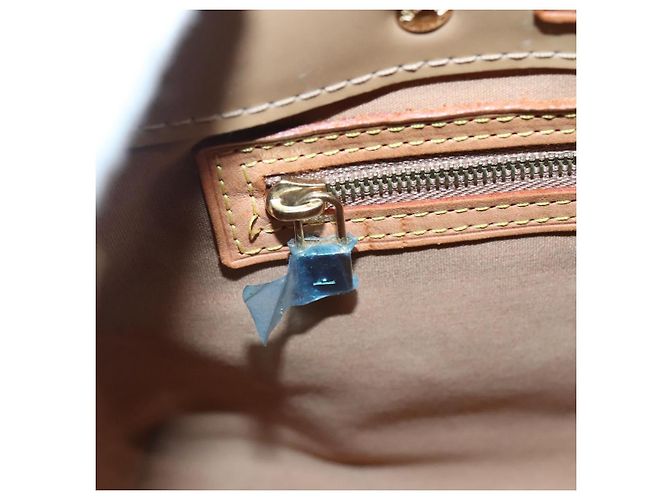 LOUIS VUITTON Borsa a Mano Monogram Vernis Reade PM Noisette M91334 LV Auth 140863 Nocciola - vista 18