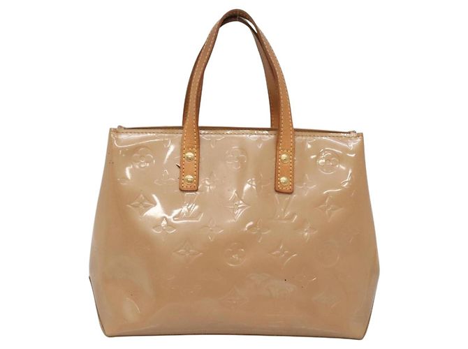 LOUIS VUITTON Borsa a Mano Monogram Vernis Reade PM Noisette M91334 LV Auth 140863 Nocciola - vista 2