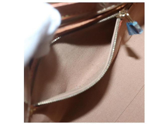 LOUIS VUITTON Borsa a Mano Monogram Vernis Reade PM Noisette M91334 LV Auth 140863 Nocciola - vista 21