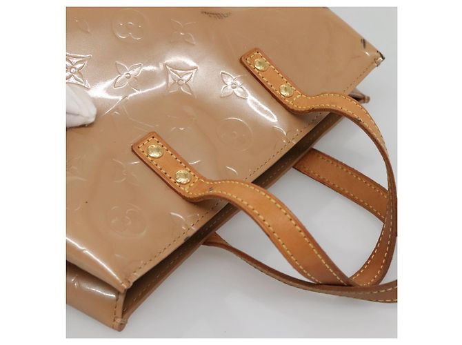 LOUIS VUITTON Borsa a Mano Monogram Vernis Reade PM Noisette M91334 LV Auth 140863 Nocciola - vista 6