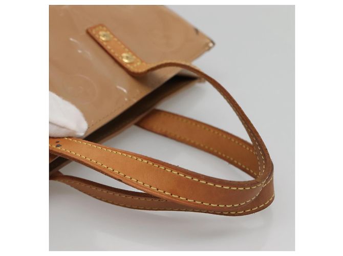LOUIS VUITTON Borsa a Mano Monogram Vernis Reade PM Noisette M91334 LV Auth 140863 Nocciola - vista 7
