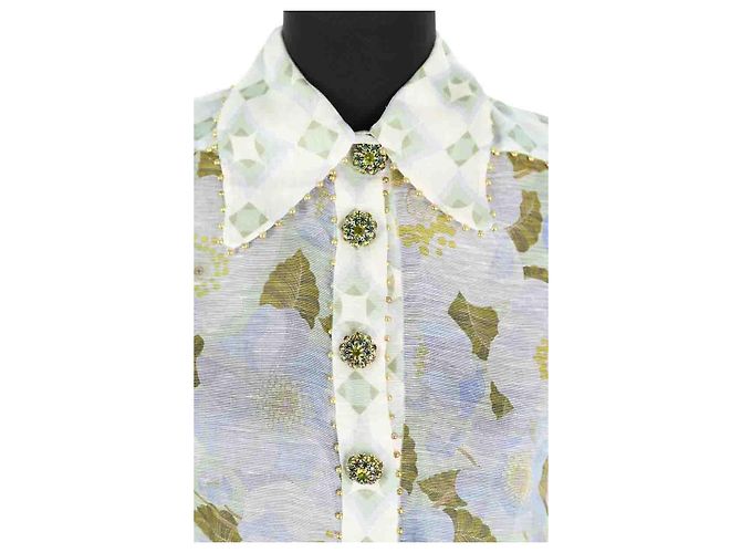 Zimmermann Camisa de lino verde - vista 2