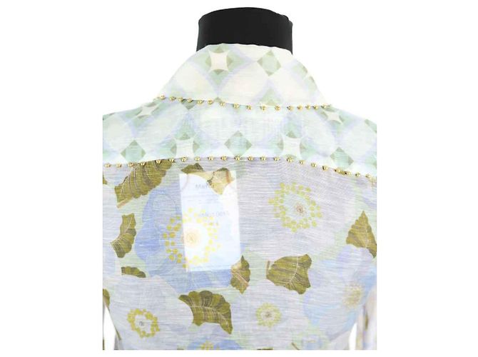 Zimmermann Camisa de lino verde - vista 4