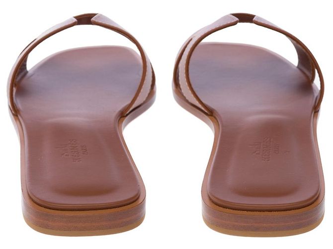 Hermès Chaussure HERMES Oran en Cuir Marron - 102903 - vue 5