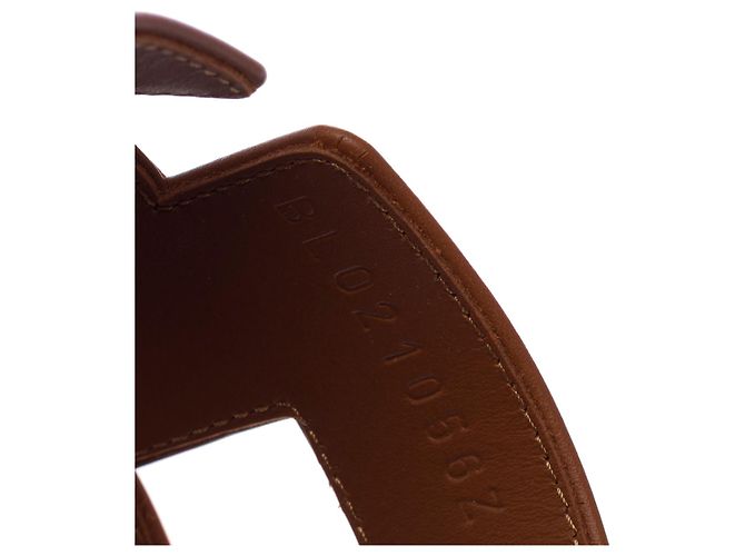 Hermès Chaussure HERMES Oran en Cuir Marron - 102903 - vue 9