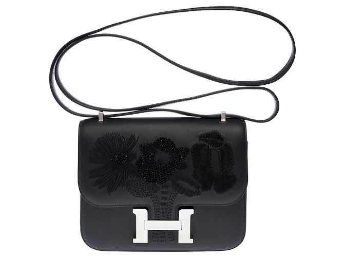 Hermès HERMES Constance Tasche aus schwarzem Leder - 102896 - Ansicht 2