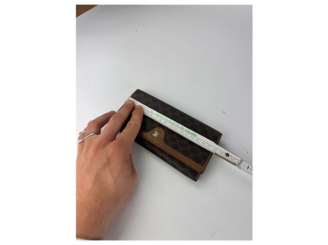 Céline Vintage Celine Triomphe Monogram Leather wallet brown - view 10
