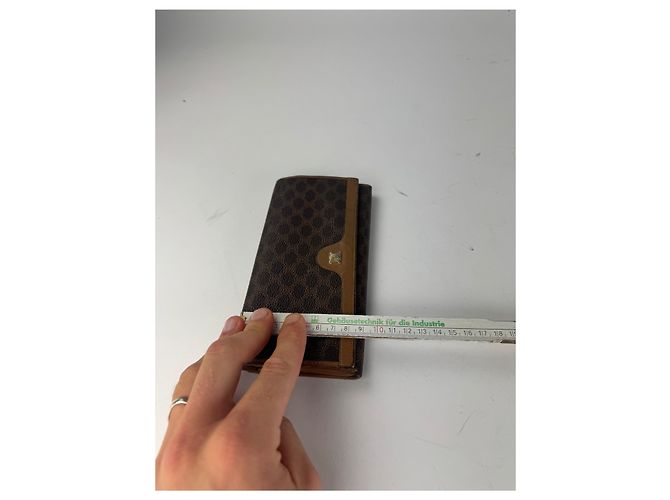 Céline Vintage Celine Triomphe Monogram Leather wallet brown - view 11