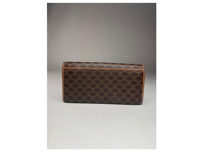 Céline Vintage Celine Triomphe Monogram Leather wallet brown - view 2