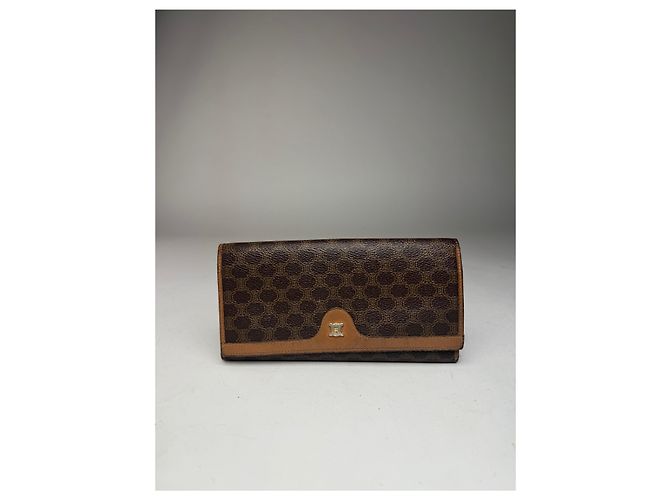 Céline Vintage Celine Triomphe Monogram Leather wallet brown - view 3
