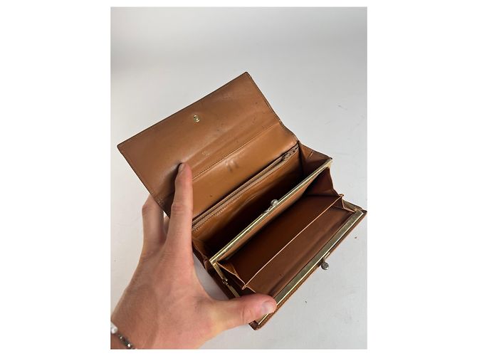 Céline Vintage Celine Triomphe Monogram Leather wallet brown - view 5
