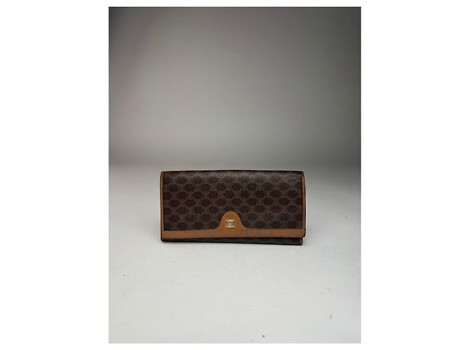 Céline Vintage Celine Triomphe Monogram Leather wallet brown - view 7