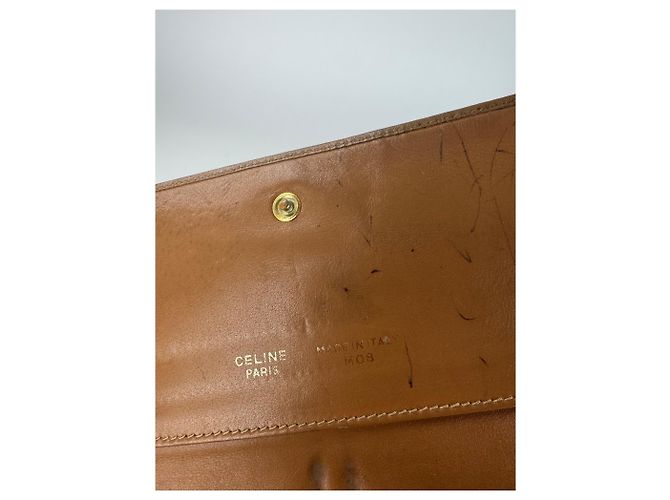 Céline Vintage Celine Triomphe Monogram Leather wallet brown - view 8